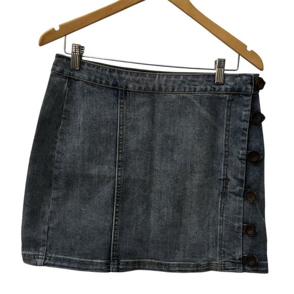 Wishlist Denim Mini Skirt with side button detail Size L - Picture 1 of 6